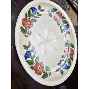 Shenandoah Ware Floral Oval Serving Platter Vintage Made In USA